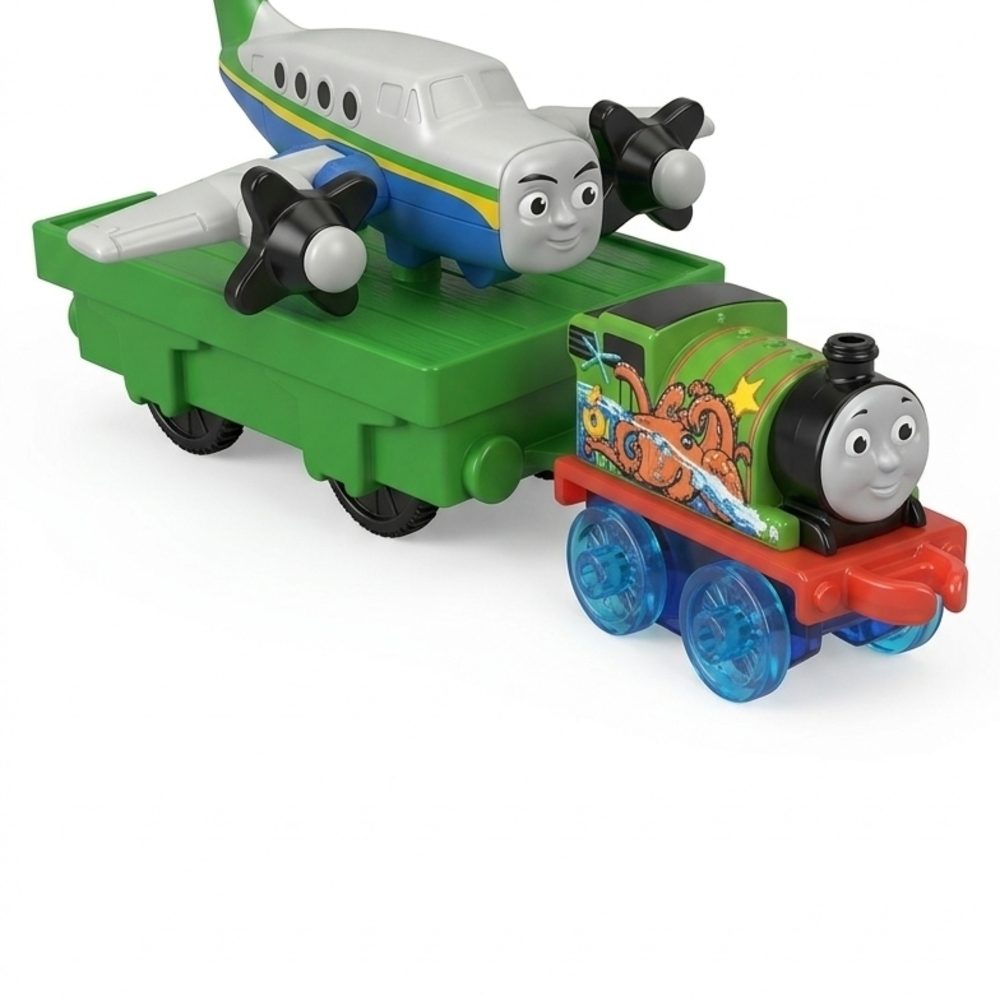 Thomas & Friends Die Cast Minis Sea Life Percy  Jeremy the Jet Plane + Cargo Car